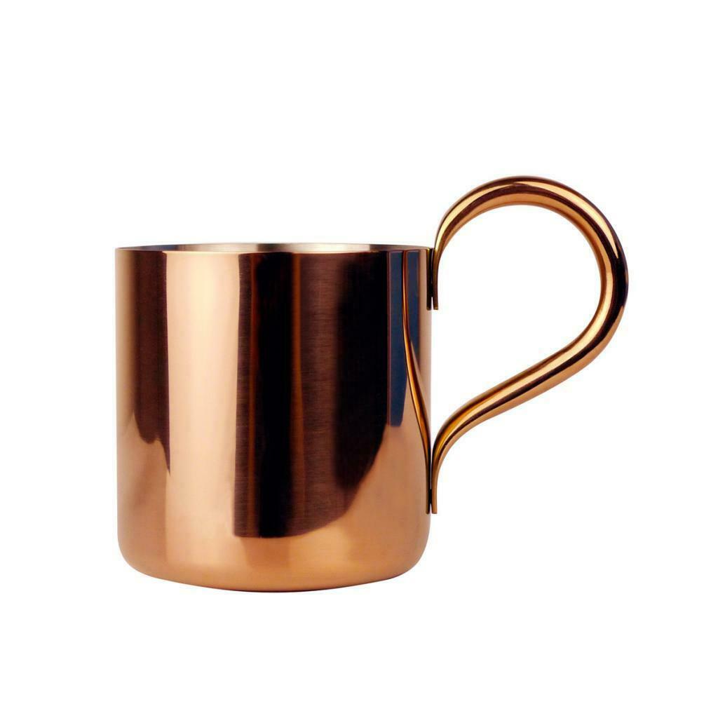 2x Copper Plated Moscow Mule Mugs 500ml/17oz Cocktail Wine Serving Cups