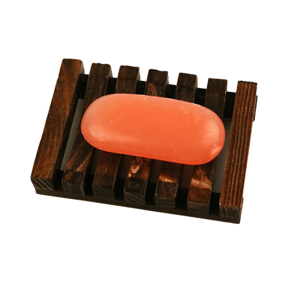 Wood Soap Dish Shelf Cotton Linen Foaming Net Bag Soap Drain Tray Box Container