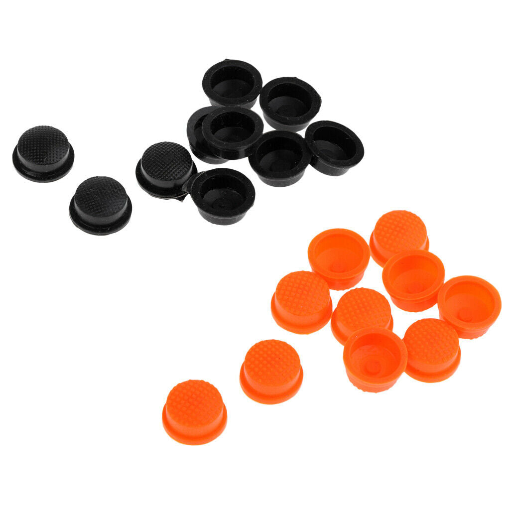 10 Pieces 18650 LED Flashlight Lamp Tail Switch On Off Buttons Caps - Black