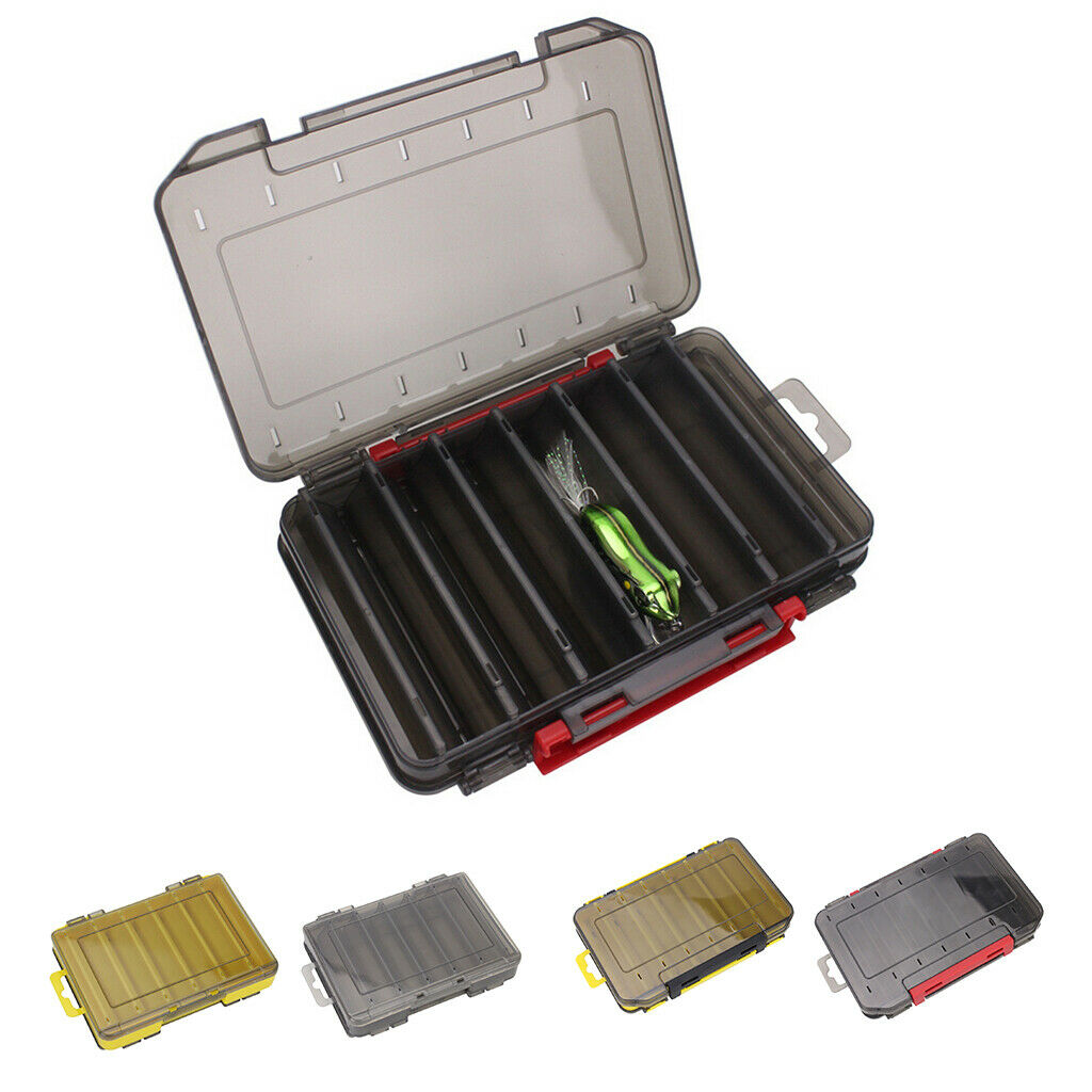 2X Squid Jig Box Both Side Storage Lure Case Holder Yellow 12 Compartments