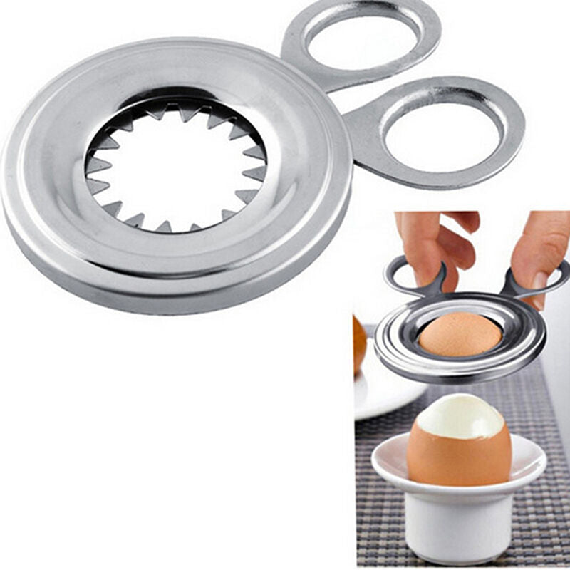 Egg Cutter Stainless Steel Boiled Egg Topper Egg Opener Kitchen Gadget TooO SJ