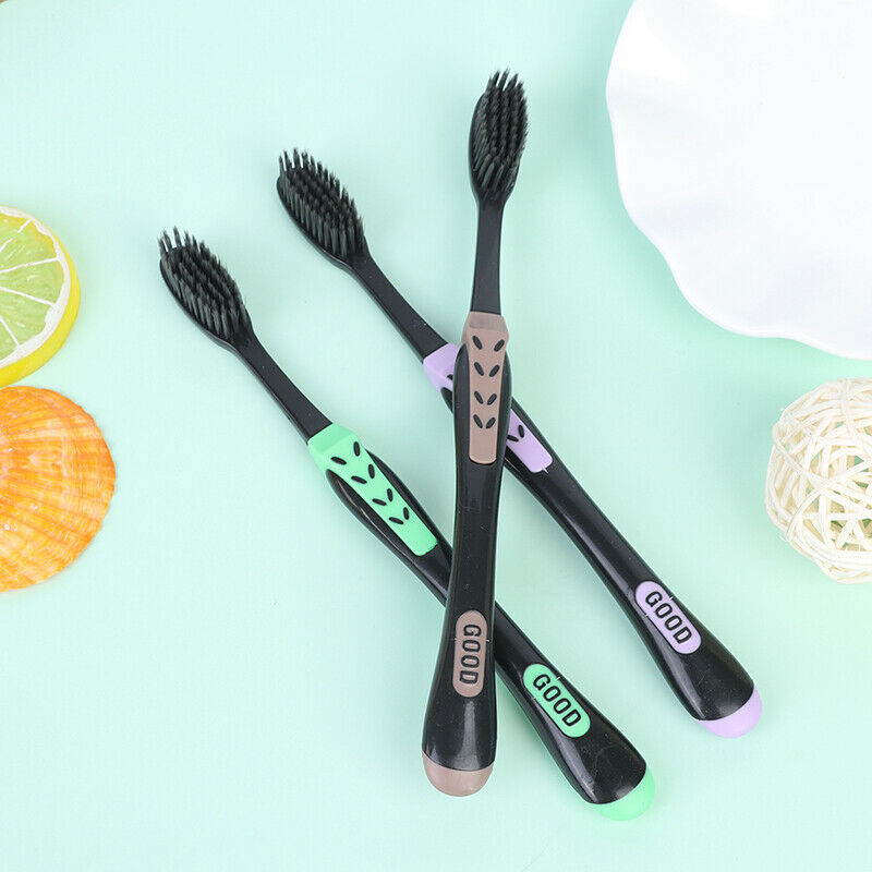 4Pcs/Pack Adults Bamboo Toothbrush Charcoal Nano Toothbrush Dental Oral C.l8