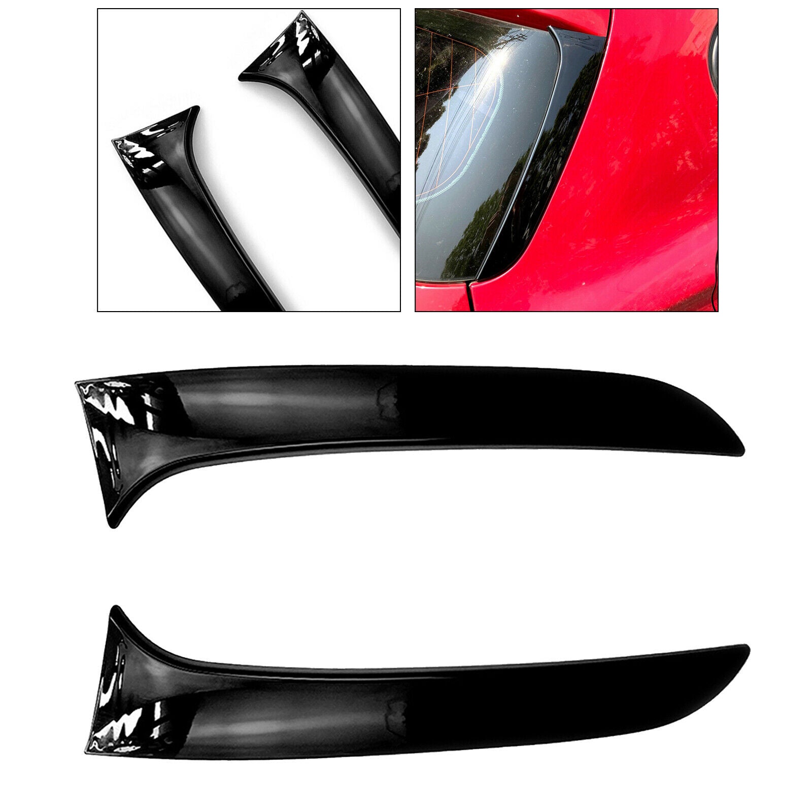 Car Decor Rear Window Spoiler Side Strip Cover Trim For BMW 1 Series Durable