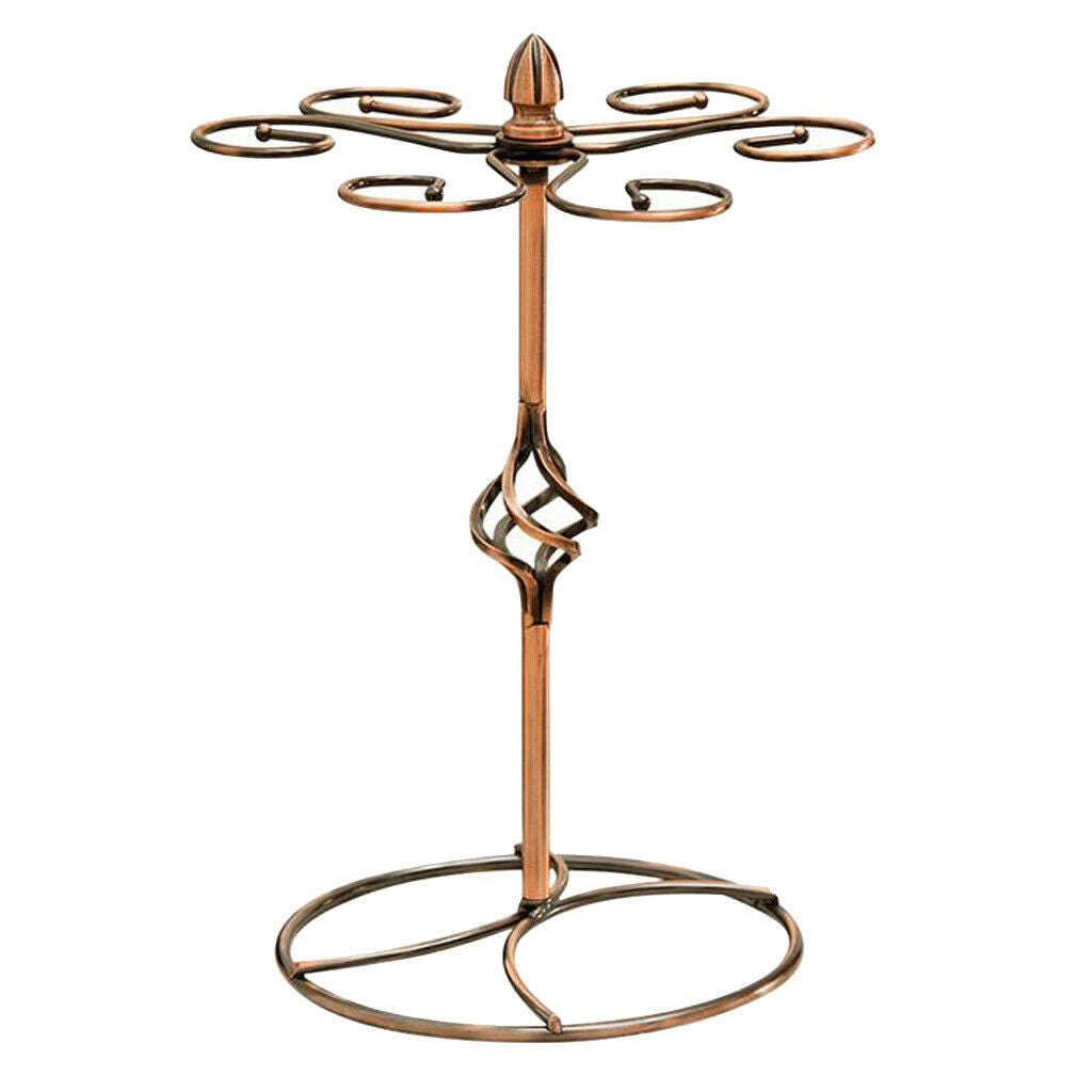 Bronze Metal Freestanding Tabletop Stemware Rack Wine Glass Cup Holder