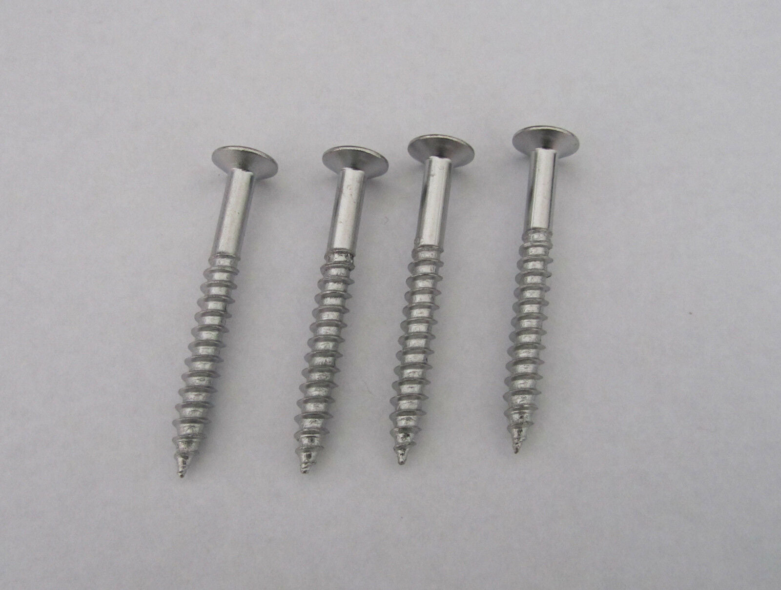 Set of 4 Chrome Guitar Neck Plate Screws Metal Neckplate Screws