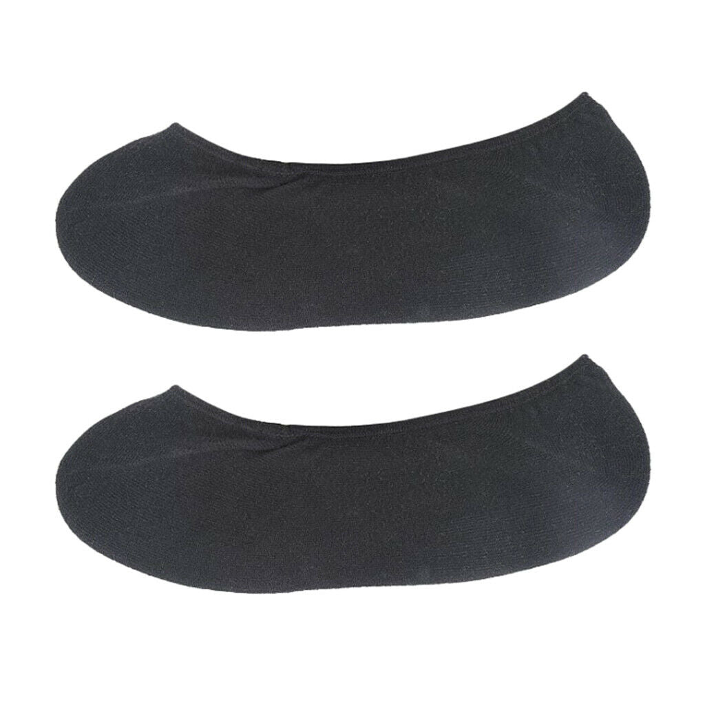 2 Pairs Soft Spa Gel Socks Repair Cracked Foot Protector Women Black+Pink