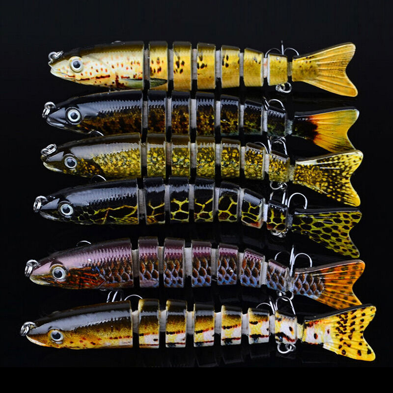 Good Jointed Fishing Bait Lure Swimbait Bass Pike Life Like Minnow Musky .l8