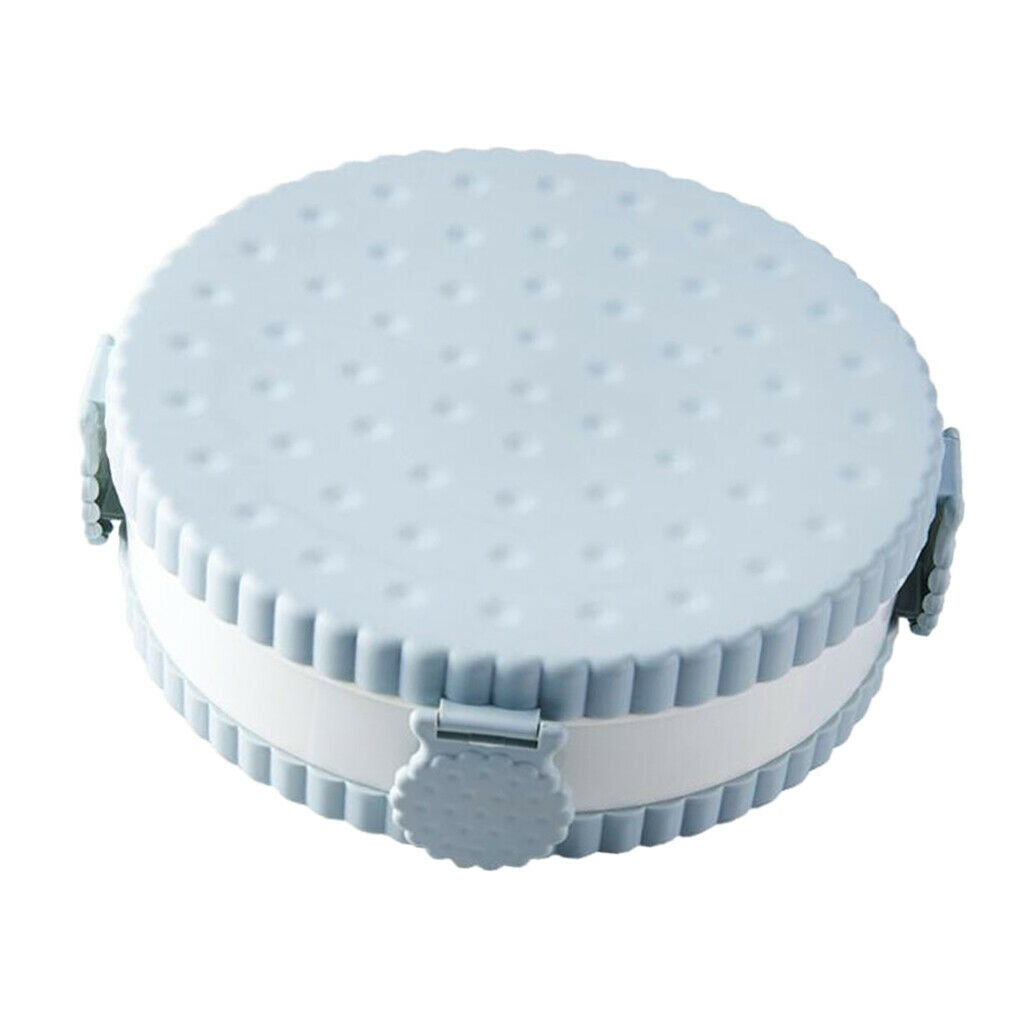 Food Storage Container Dividers Compartments Airtight Leakproof Round Blue