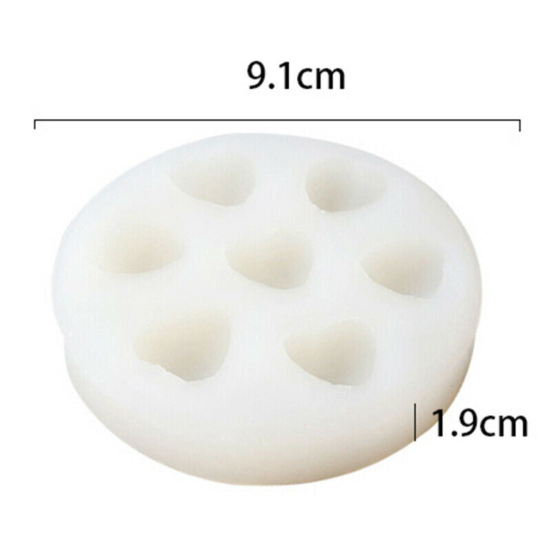 Heart Shape Soap Mold Aromatherapy Plaster Candle Making Molds Pendant Jewelr Qx