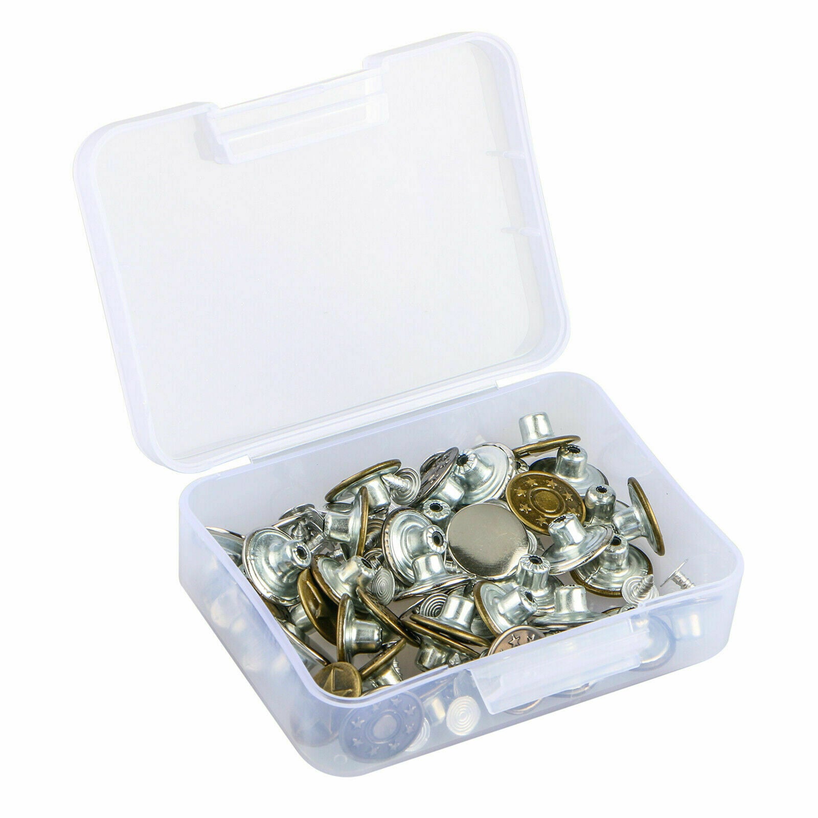 40 Sets Metal Jeans Button Tack Buttons Replacement Kit Repair For Sewing Pants