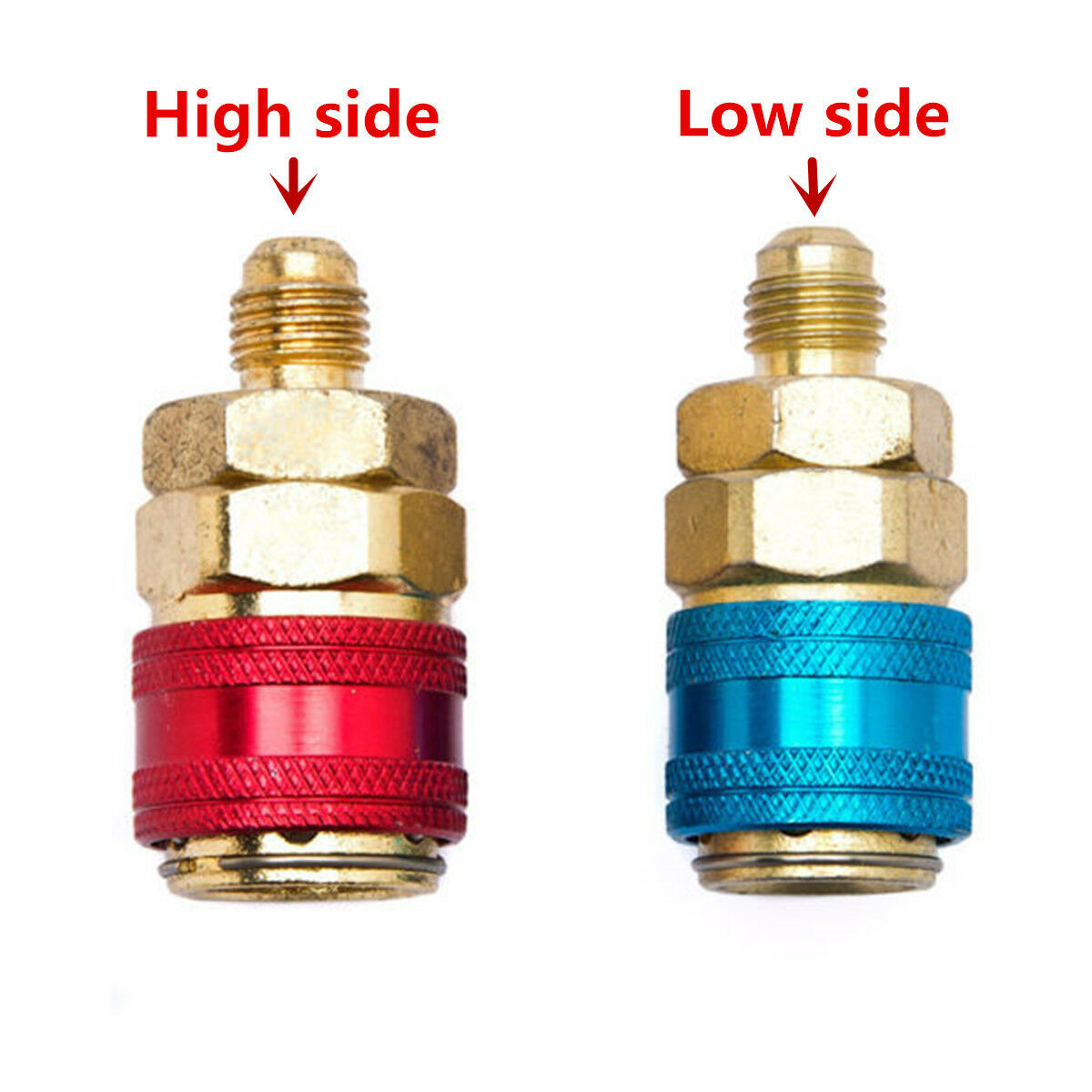 R134a Auto Quick Couplers Bass Adapters Low & High Side AC Manifold Automotive