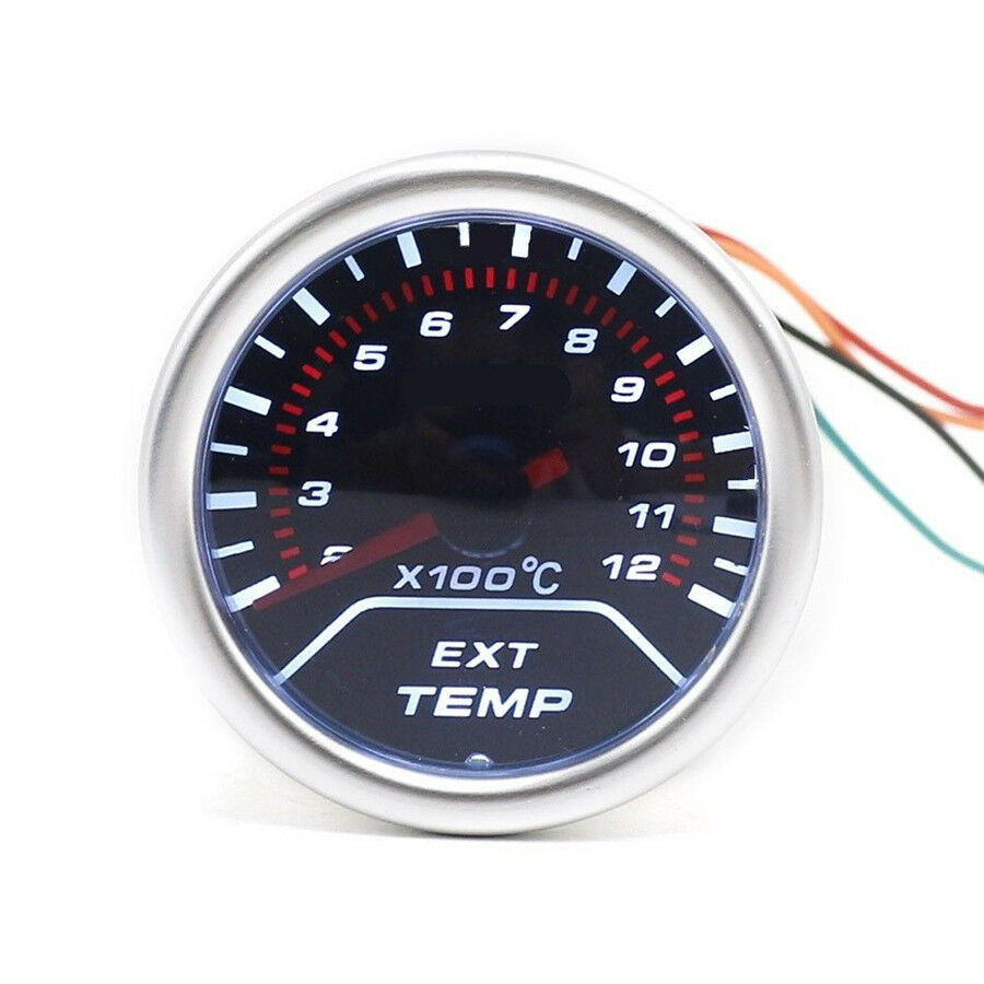 2" 52mm Auto Car LED Exhaust Gas Temperature Temp EGT Gauge Meter Pointer Sensor