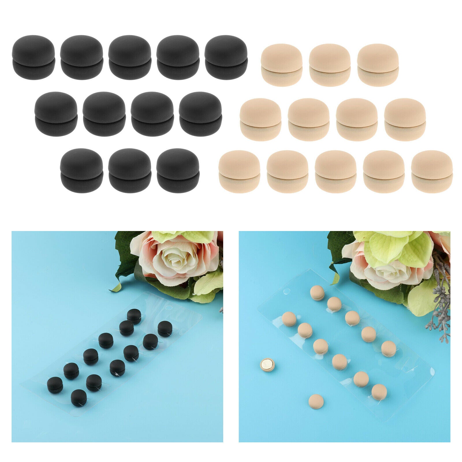 24pcs Lady Metal Magnetic Hijab Brooches Pin Kit Muslim Headwear Decoration