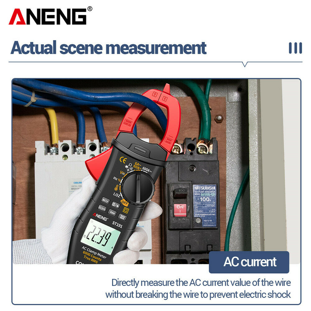 Digital Multimeter ANENG ST191 Clamp AC/DC Voltage Current  AC/DC Tester Meter