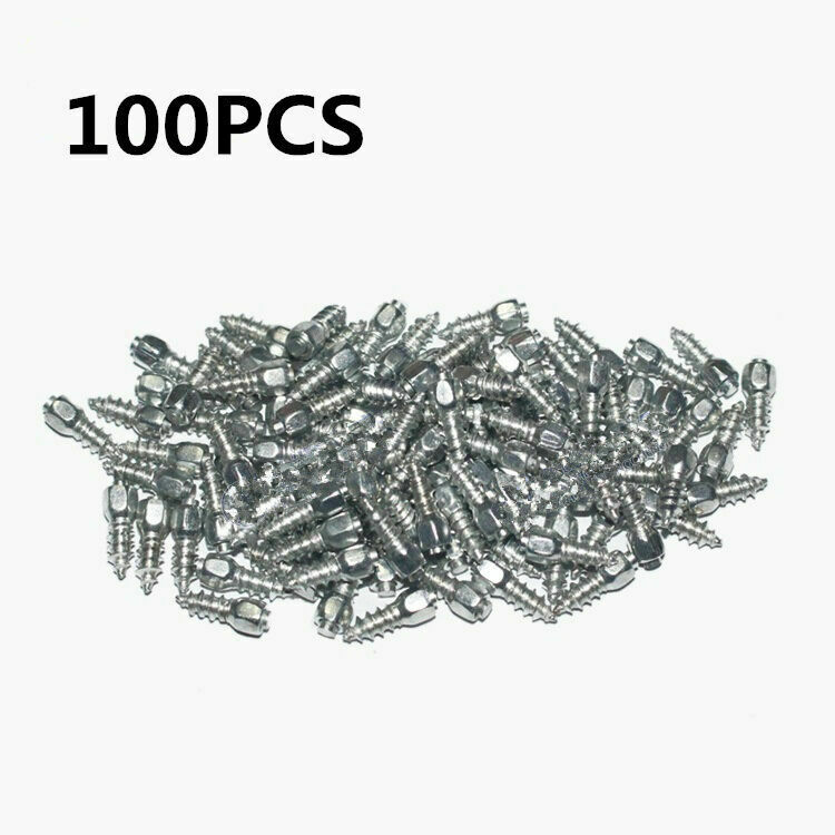 100Pcs Car/Truck/ATV Screw in Tire Stud Snow Spikes Racing Track Tire Ice Studs