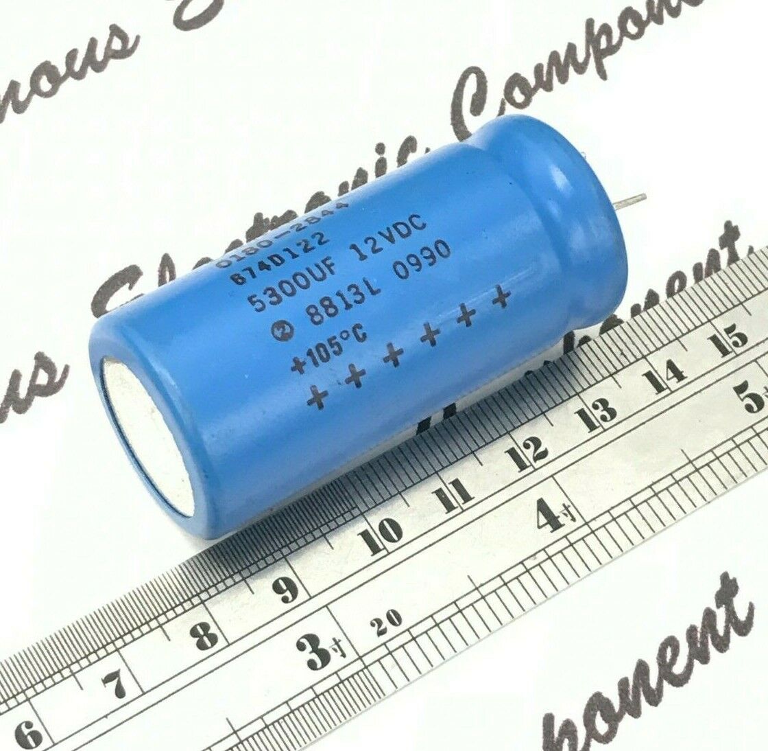 1pcs-SPRAGUE 674D 5300uF 12V 3-Pin Radial Electrolytic Capacitor - 674D122