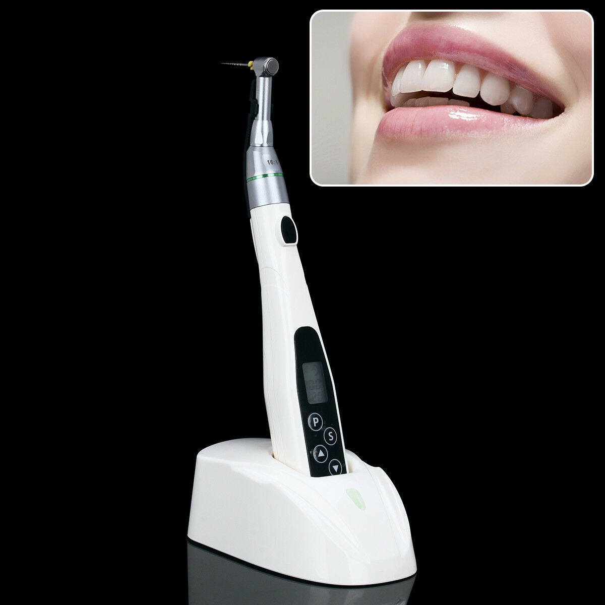 Dental Wireless 16:1 LED Endo Motor Treatment Cordless Handpiece+10X Super Files
