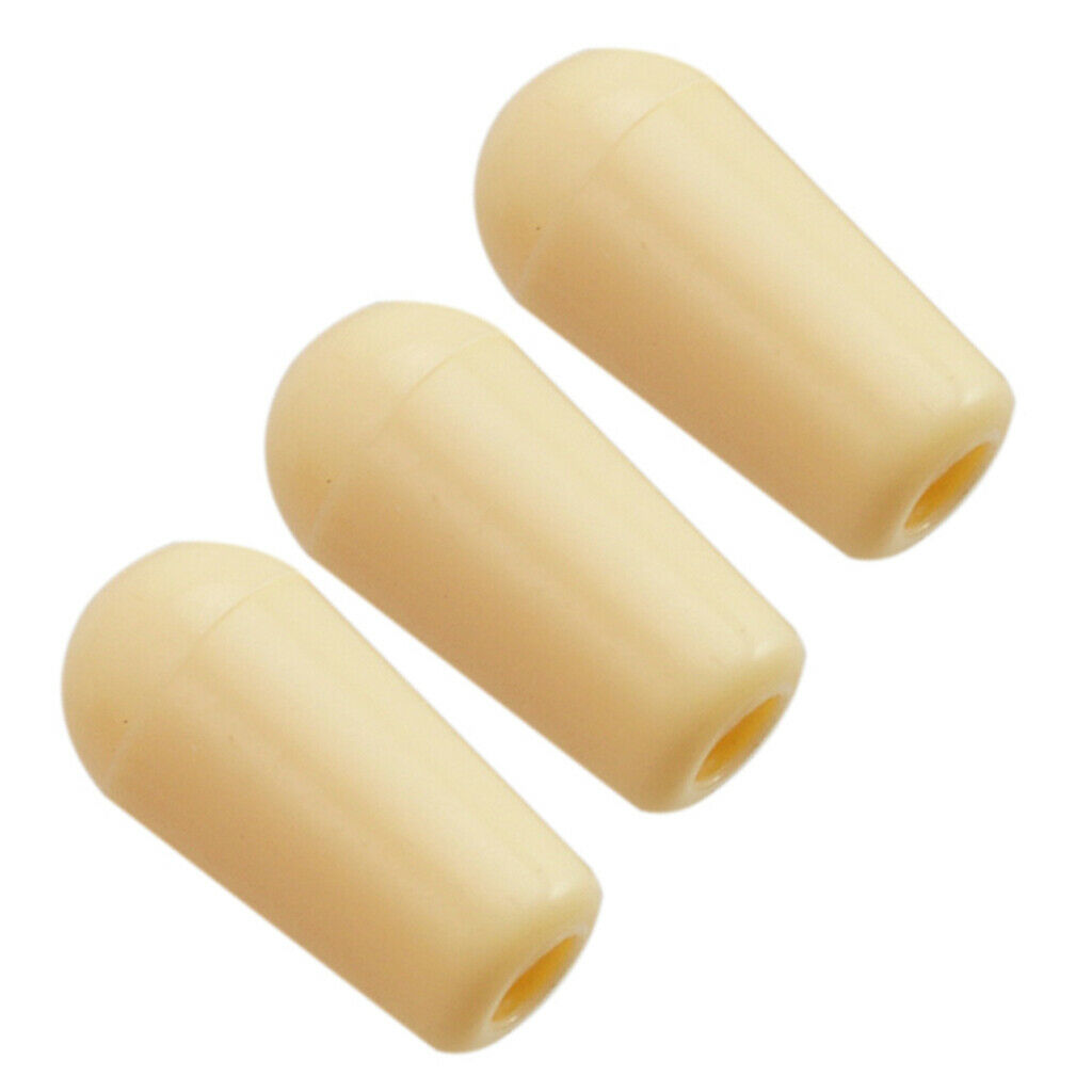 10 Pieces Electric Guitar Replacement 3-way Switches Knob   4mm Beige