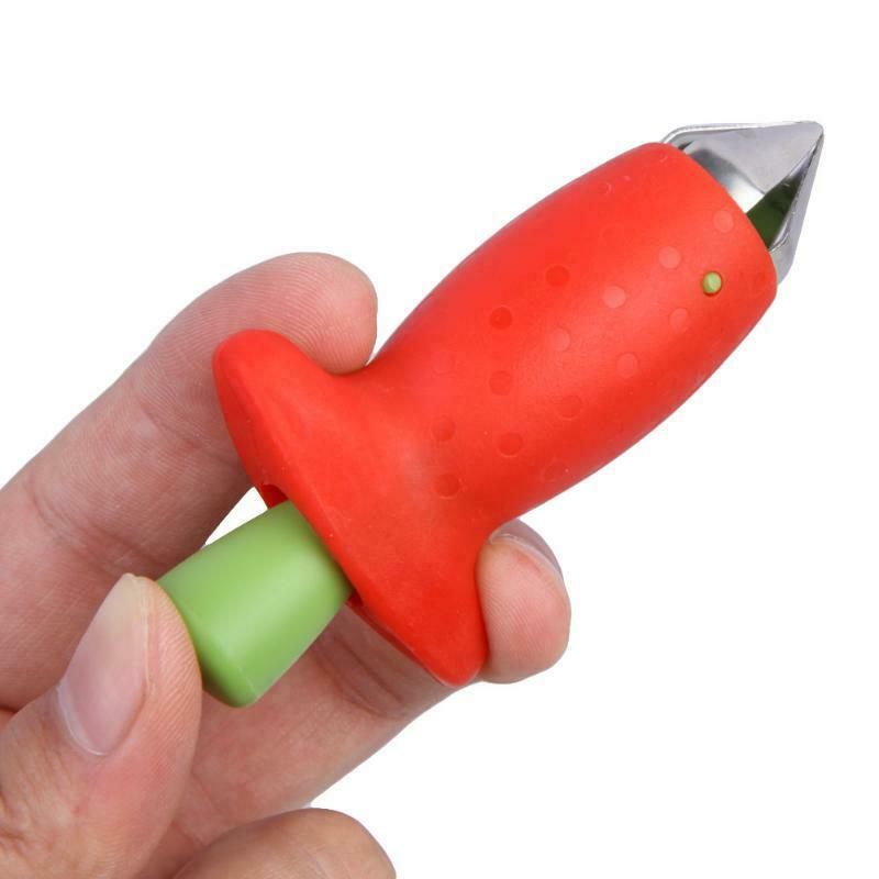 10pcs Strawberry Berry Stem Gem Leaves Huller Removal Fruit Corer Kitchen Tool