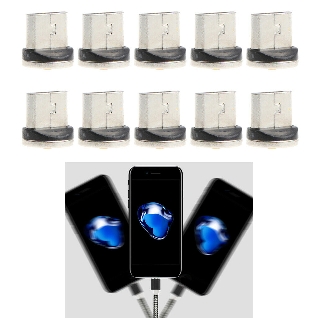 10x Micro USB Magnetic Tips Adapter Magnet for Cellphone Flashlight Speaker