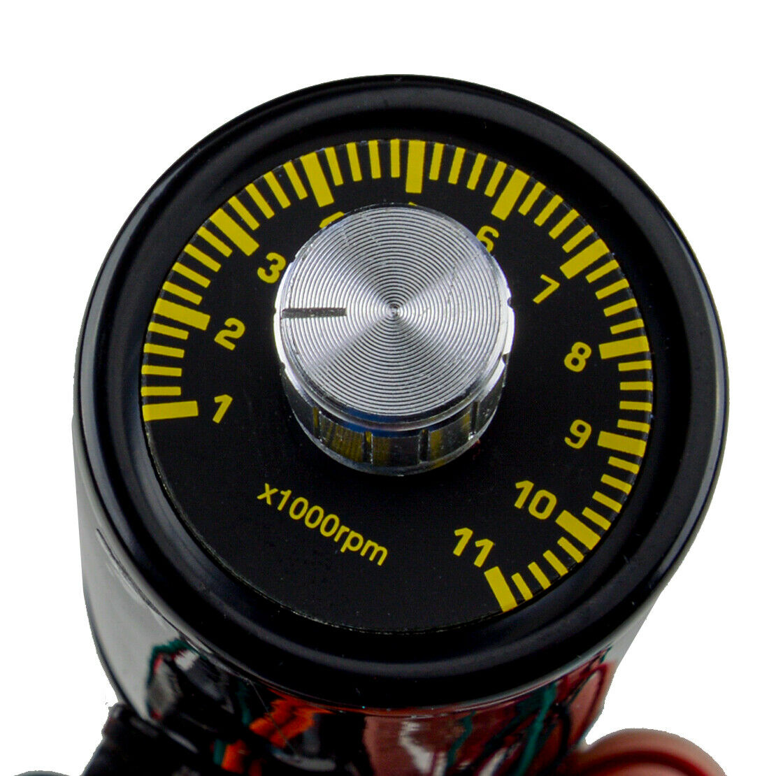 Black 1000-11000 RPM Adjustable Tachometer Gauge Shift Light Blue LED Universal