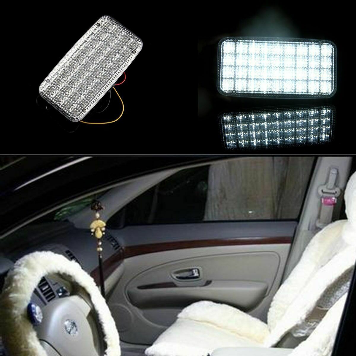 Car 36 LED Top Roof Ceiling Interior Light Lamp Bulb DC 12V Bright White