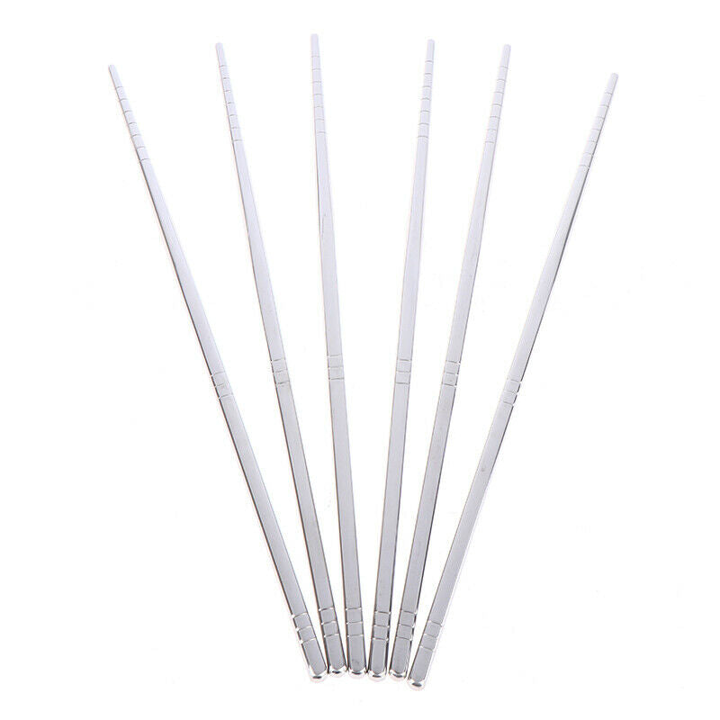 5 Pairs/Set Chinese Metal Chopsticks Non-Slip Stainless Steel Chop SticksBDZ SJ