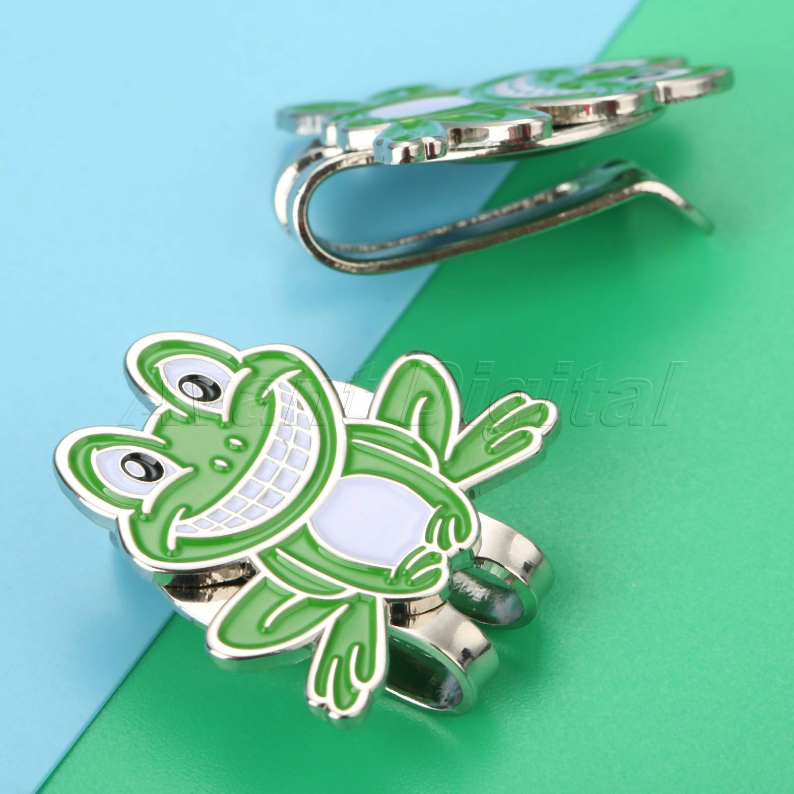 Alloy Frog Pattern Design Hat Clip With Magnetic Golf Ball Marker Training Game