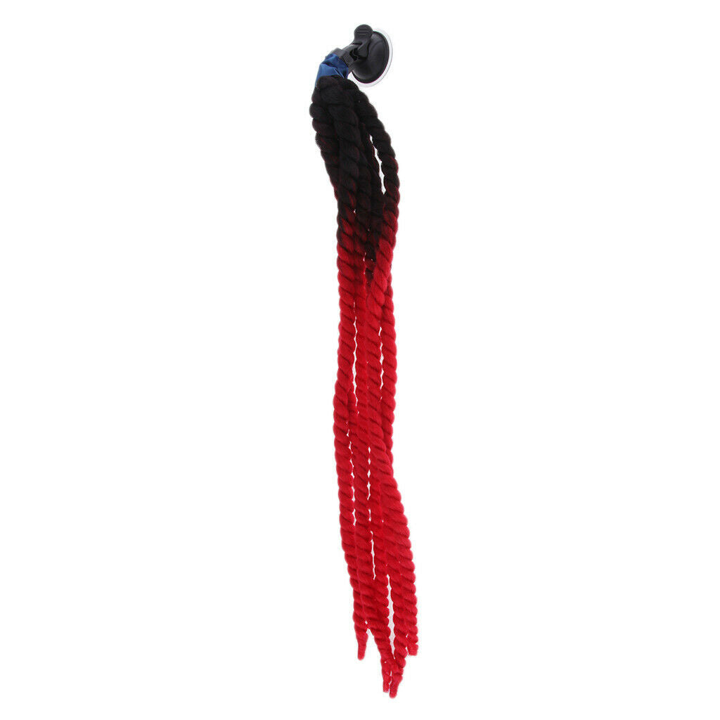 Handmade Decoration Punk Dirty Braid Motorcycle Helmet Ombre Black to Red