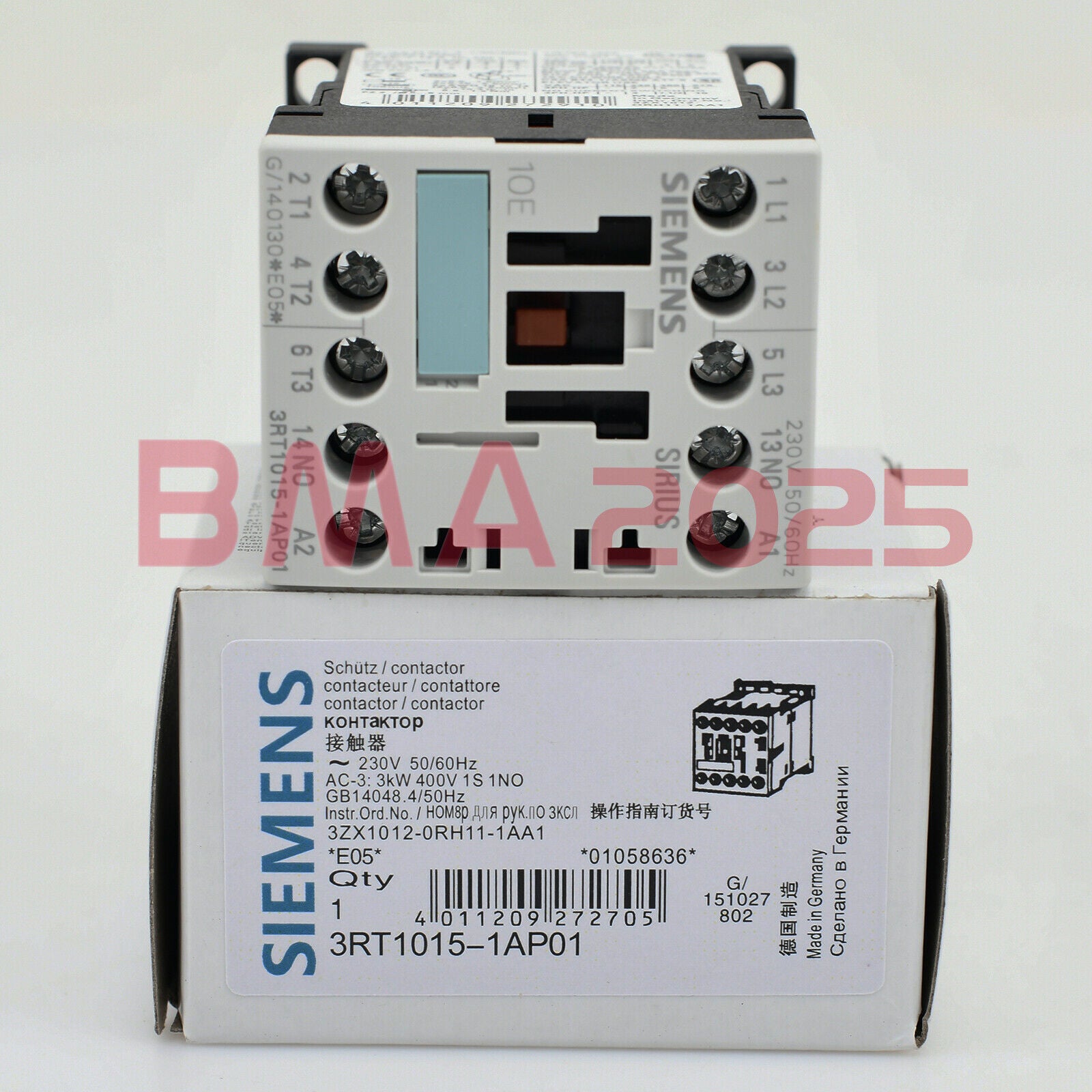1PC New Contactor 3RT1015-1AP01 1year warranty DHL Free Ship SM9T
