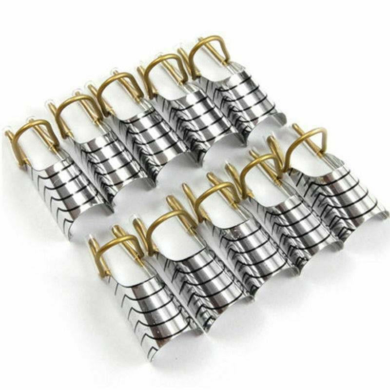 10x Reusable Forms UV Gel Acrylic French Nail Art Tips Extension Guide DIY Tools