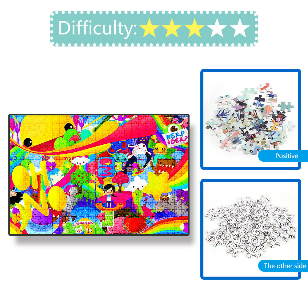 1000pcs Cartoon Little Girl DIY Puzzle Paper Jigsaw Kids Room Decoration @