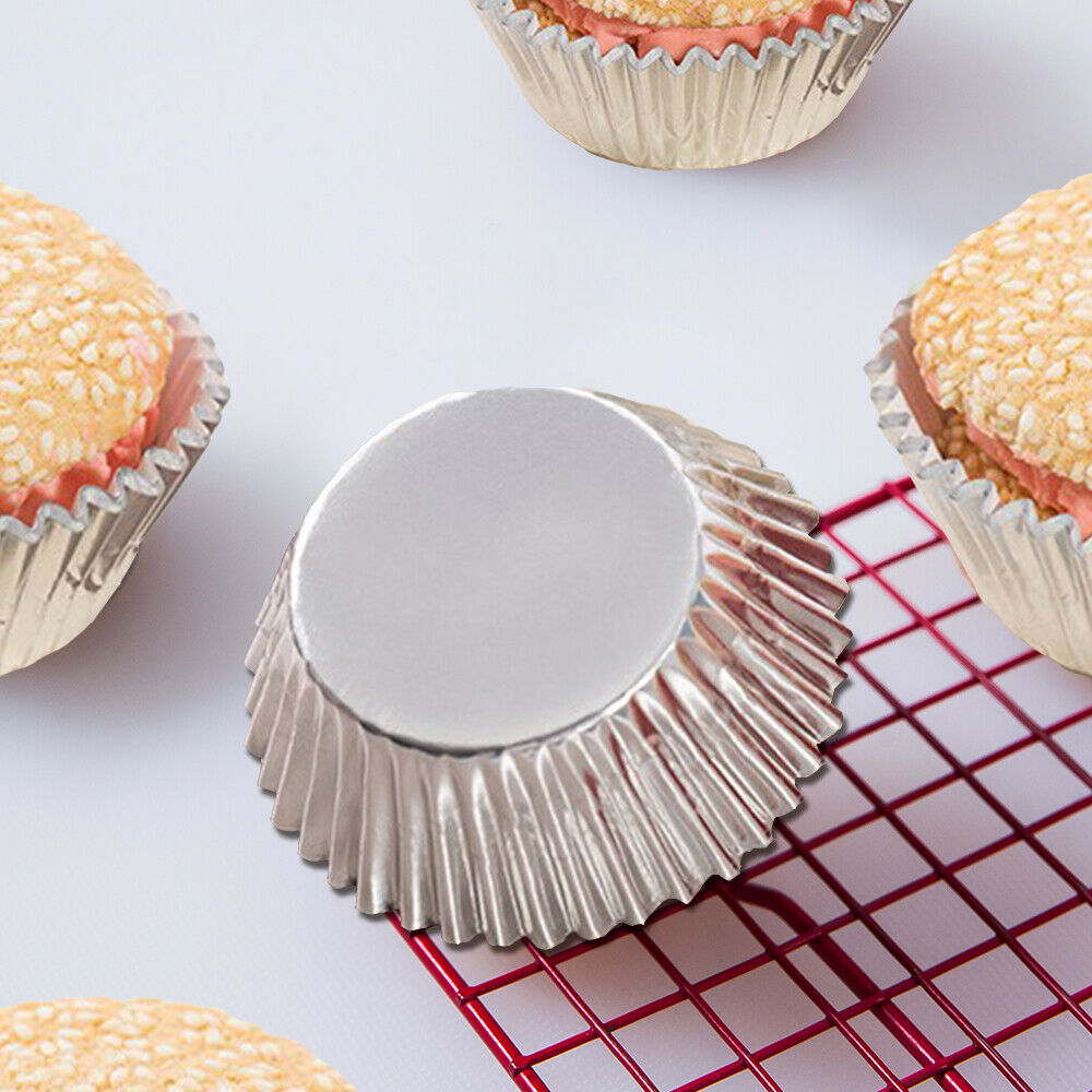 100PCs Baking Utensils Thickened Aluminum Heat-Resistant Cake Paper Cup Mould