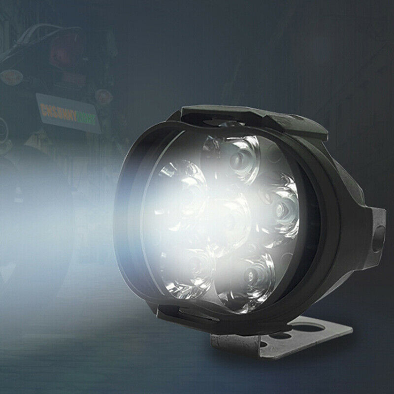 1Pc 6-LED White Motorcycle Headlight Spot Light DRL Driving Fog Waterproo.l8