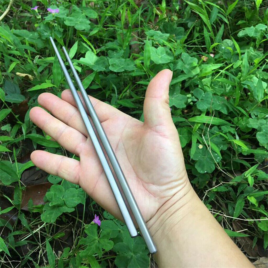 1 Pair of Reusable Non- Portable Titanium Chopsticks,