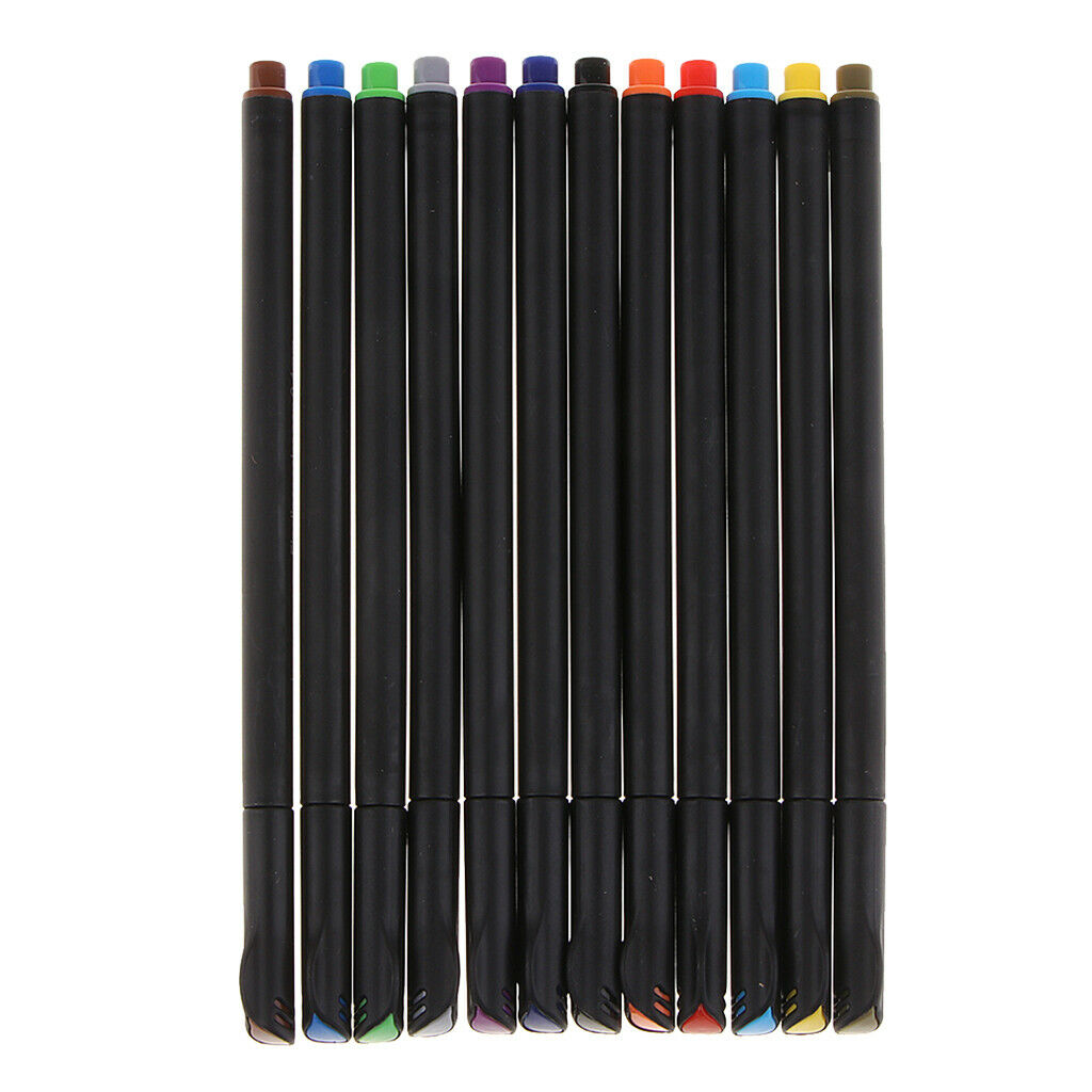 12Pcs Colored Water Based Pens Kids Drwaing Tools Journal Scrapbooking