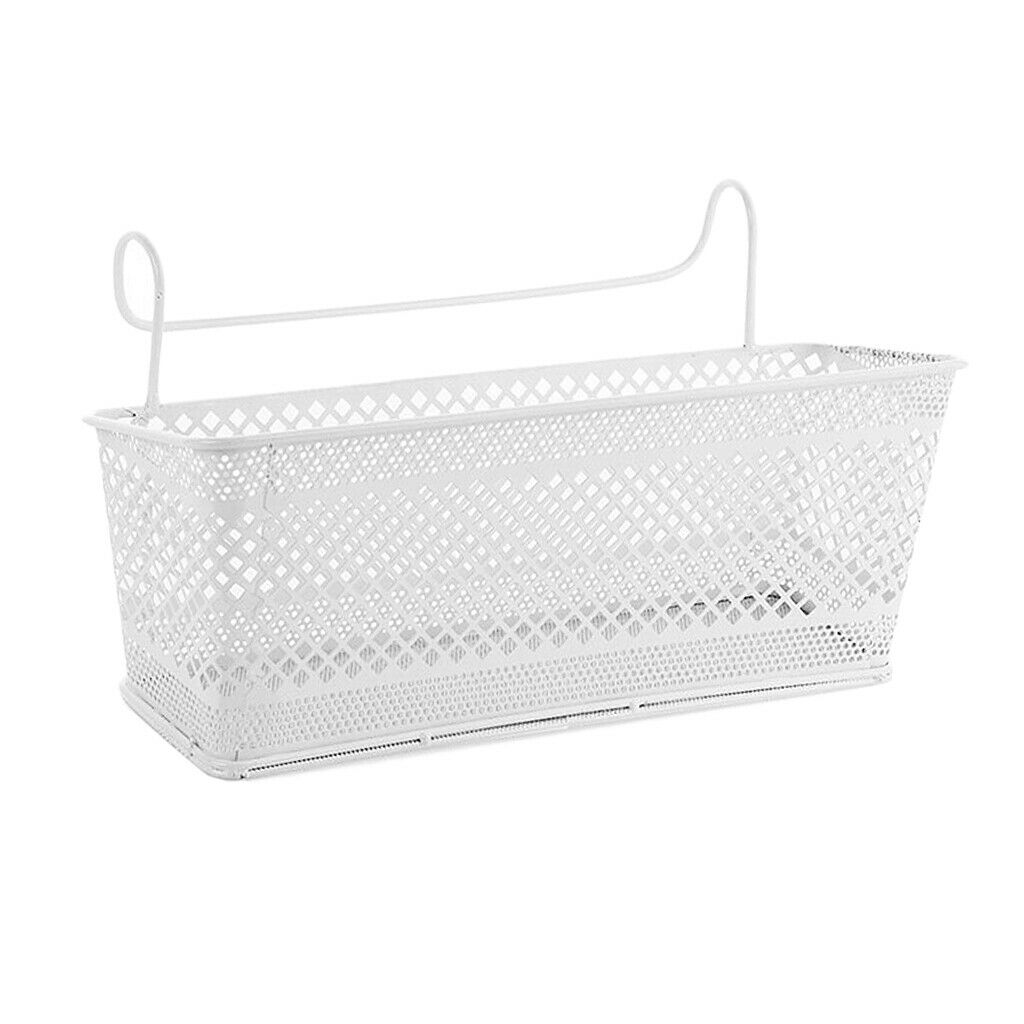 Storage Rack Bedside Shelf Student Dormitory Hanging Basket Organizer White