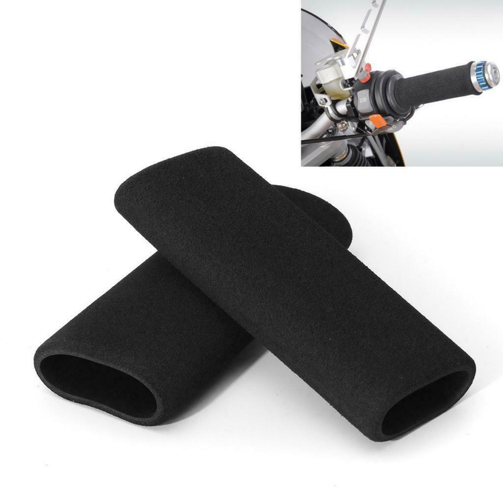 Motorcycle Scooter Racing Bike Black Handlebar Hand Grip Covers Protectors