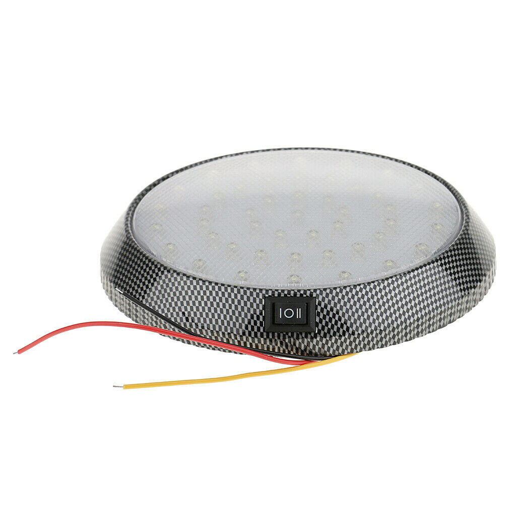 Round White 46 LED Dome Roof Ceiling Light for Car Camper Boat Universal