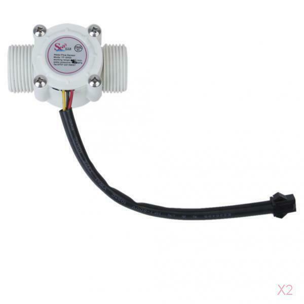 2x 3/4" Water Flow Sensor Switch Meter Flowmeter Counter Control 1-60L/min