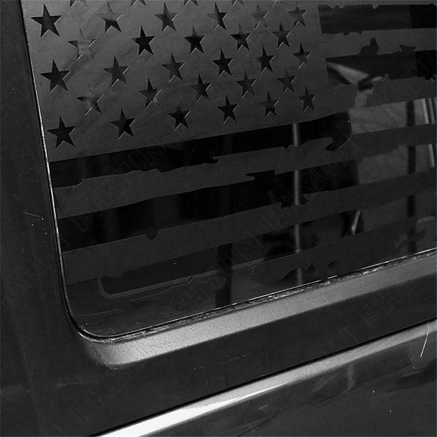 Car Rear Window USA Flag Decals Stickers L/R For Jeep Wrangler JL 4Door 2018-21