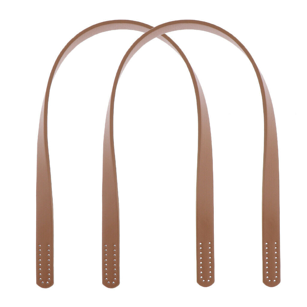 2 PCS Sew On PU Leather Bag Shoulder Strap Replacement Handbag Handles Camel