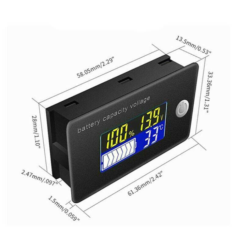12V LCD Digital Display Battery Capacity Meter Status Indicator Tester Monitor