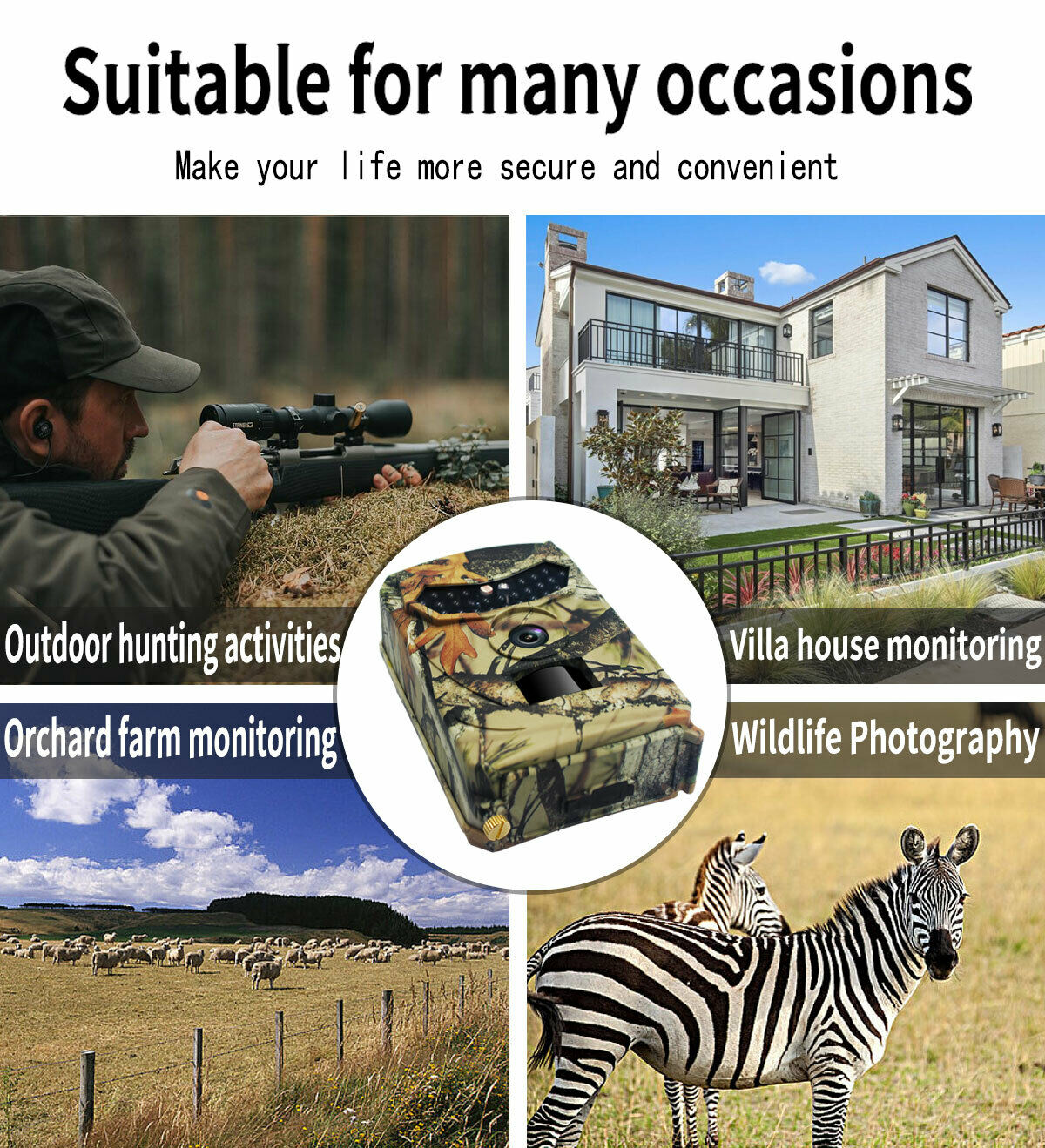IP56 Camera 16MP 1080P Hunting Camera  for Wildlife Scouting Digital