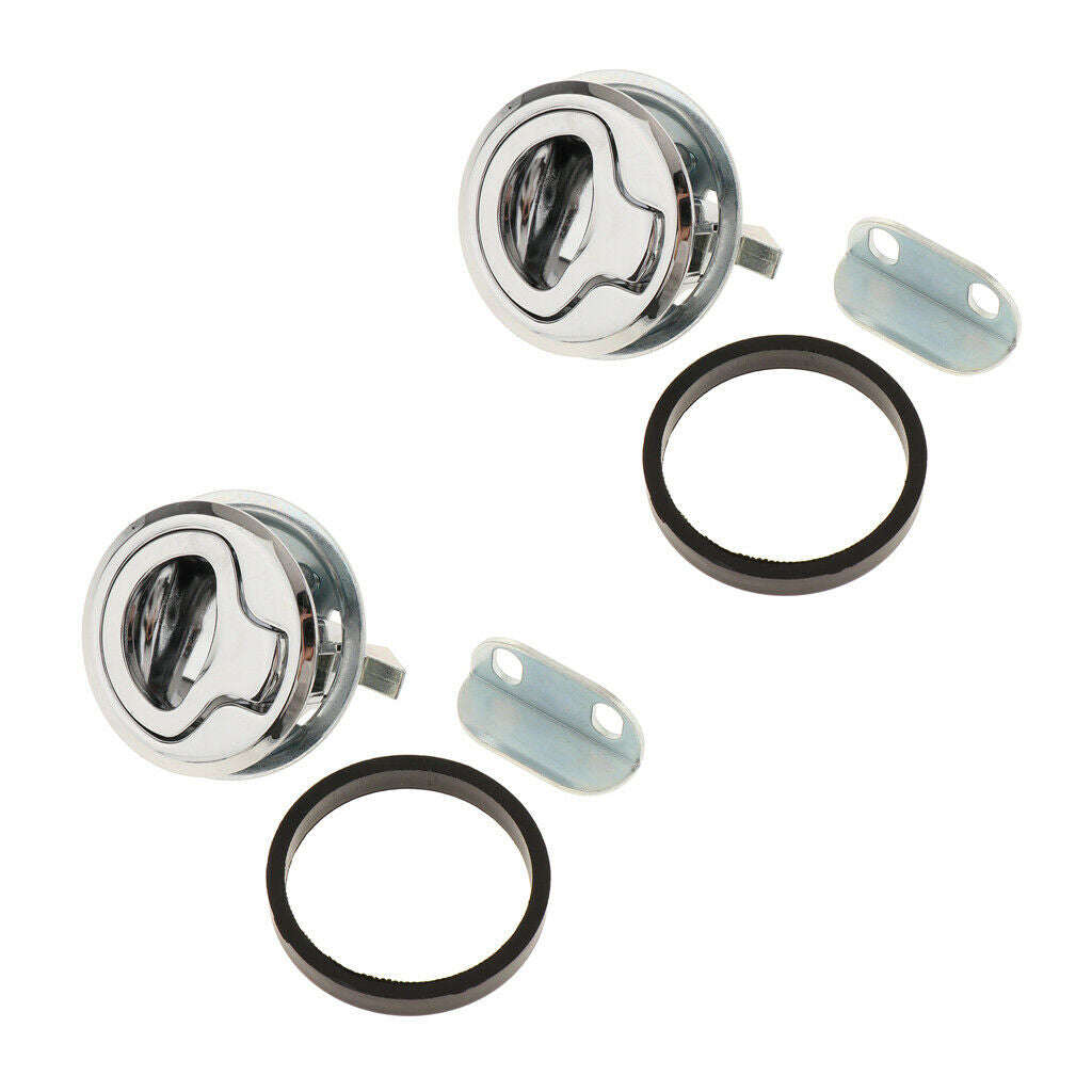 2x Flush Pull Slam Latch Lock Deck Hatch RV Trailer Boat Marine Deck Hatch