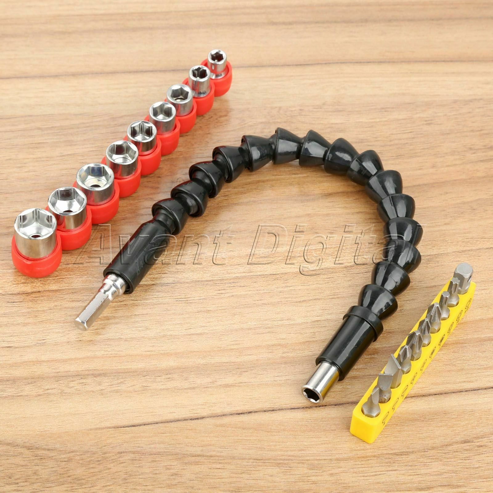 Electric Drill Screwdriver Sleeves Set & Flexible Shaft Drill Bit Holder 20pcs