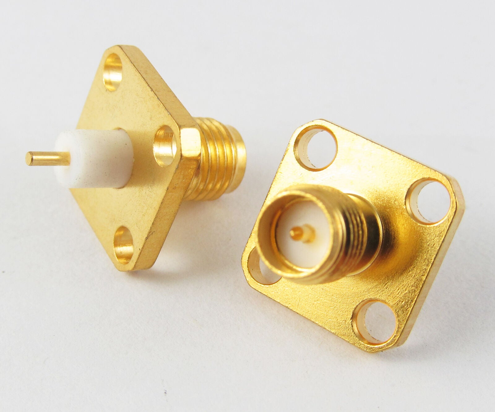 6pcs SMA RP-Female Chassis Panel Receptacle 4 Pole Solder RF Connector Adapter