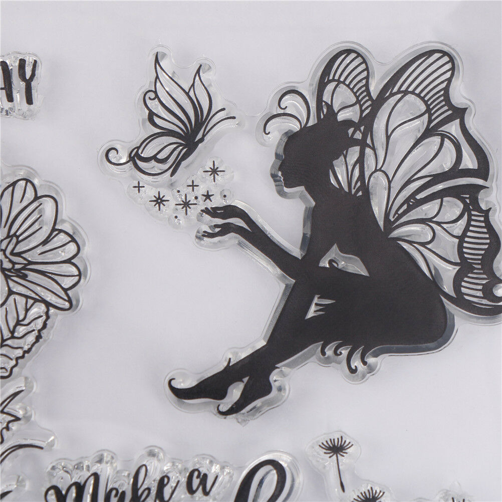 Transparent Clear Silicone Stamps Fairy for DIY Scrapbooking Card Making .l8