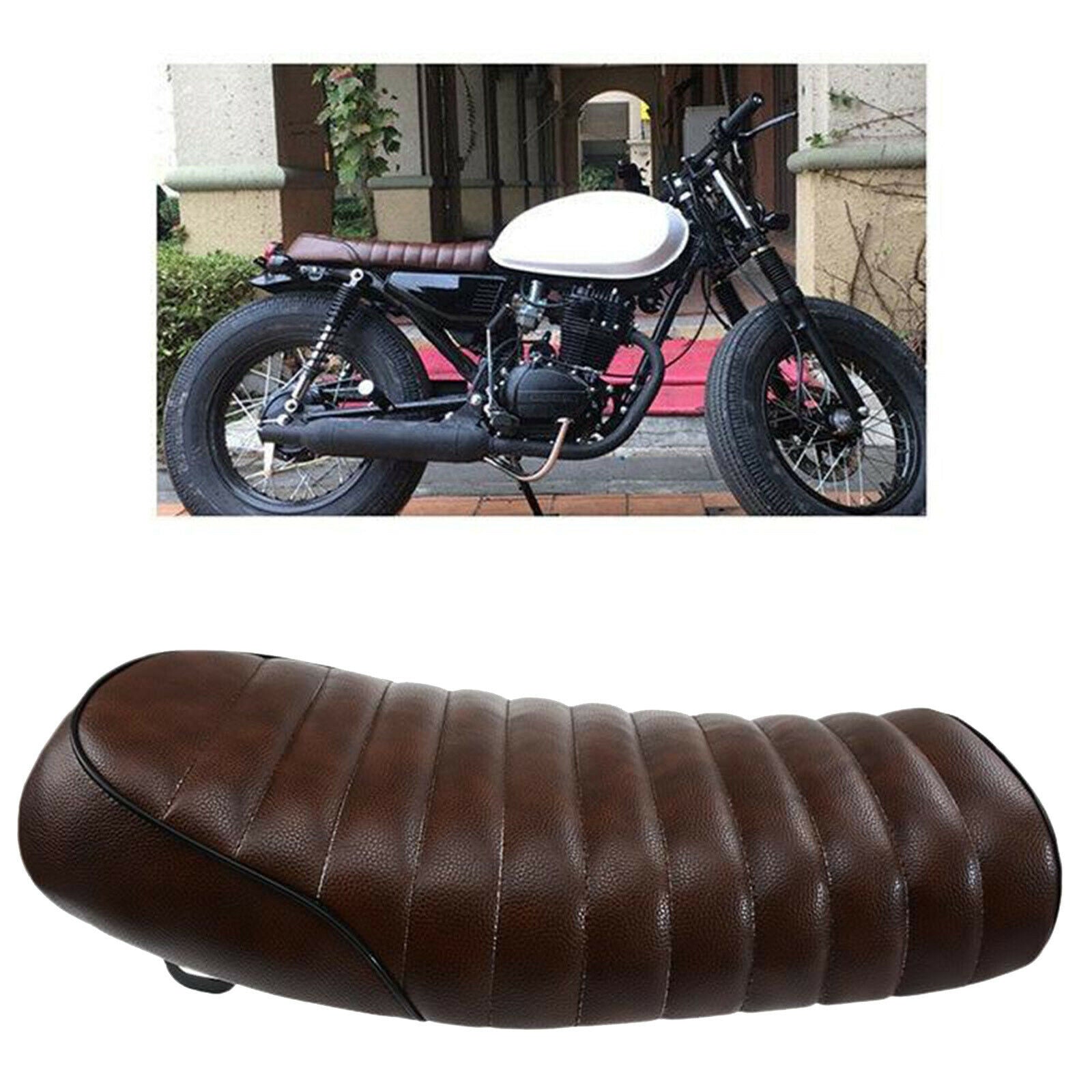 One Piece Motorcycle Cafe Racer Seat Custom Flat Seat for  CB350 CL350 CB4