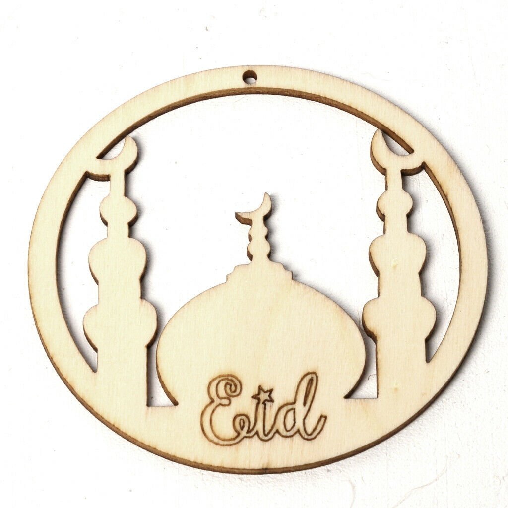 10Pieces Wood DIY Pendant Wood Hanging Decor Party Wedding Supply